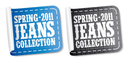 Spring 2011 jeans collection stickers setのイラスト素材