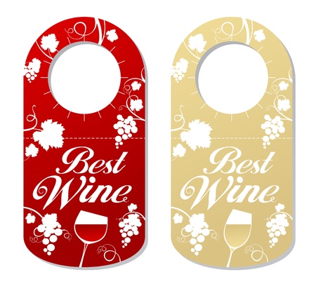 Tag for a bottle of best wine, wine label.のイラスト素材