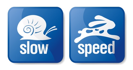 Slow and speed download buttons.のイラスト素材