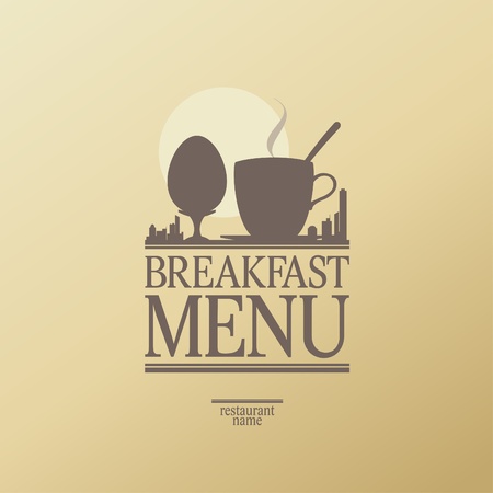 Breakfast Menu Card Design template.のイラスト素材