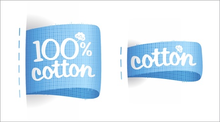 Clothing labels for cotton production.のイラスト素材