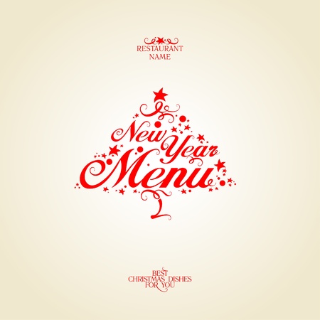 New Year Menu Card Design template.のイラスト素材