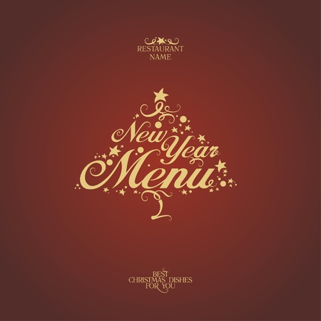 New Year Menu Card Design template.のイラスト素材
