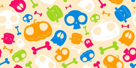 Halloween seamless background.のイラスト素材