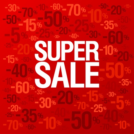 Super sale background with percent discount pattern のイラスト素材