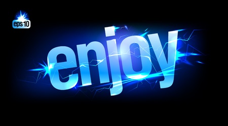 Blue abstract plasma Enjoy. Eps10 Vector.のイラスト素材