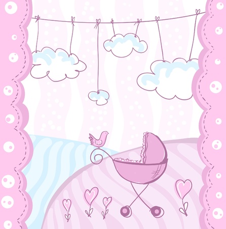 Card for baby arrival のイラスト素材