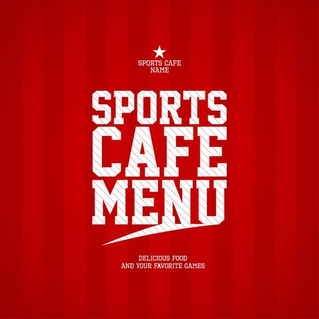 Sports Cafe Menu card design template  のイラスト素材