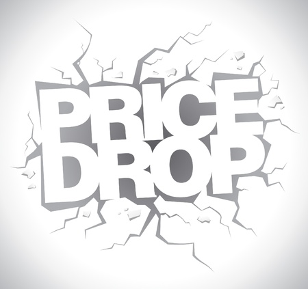 Drop price, sale design template.のイラスト素材