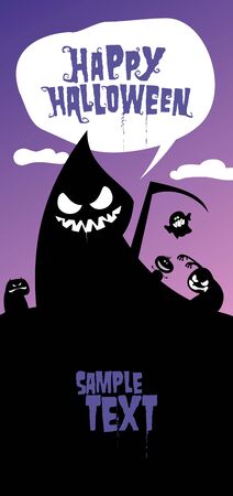 Happy halloween background, with place for text のイラスト素材