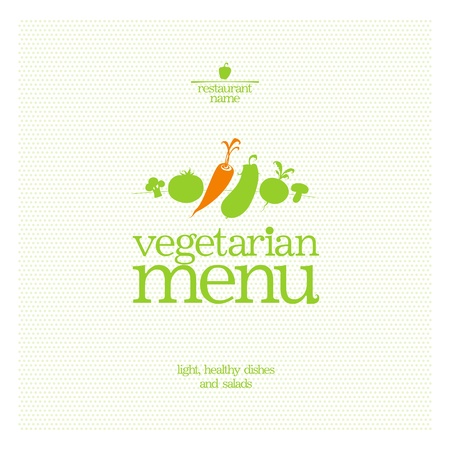Restaurant Vegetarian Menu Card Design template.のイラスト素材