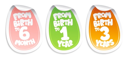Stickers for baby goods.のイラスト素材