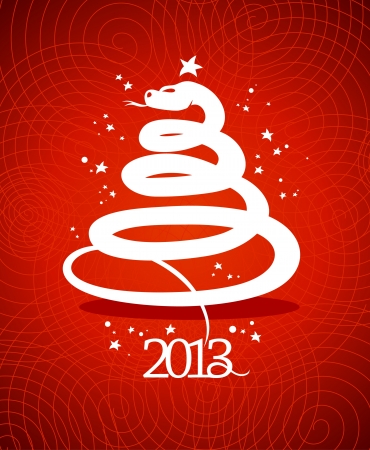 2013 year design template in form of a snake.のイラスト素材