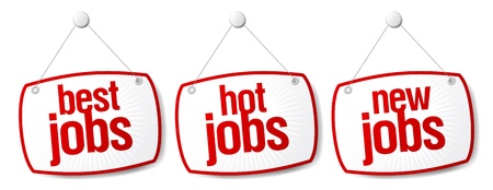 Best jobs signs set.のイラスト素材