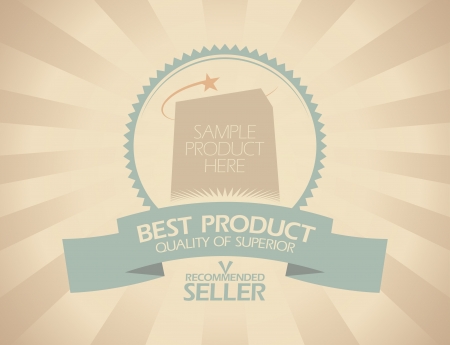 Best product design template in retro style.のイラスト素材