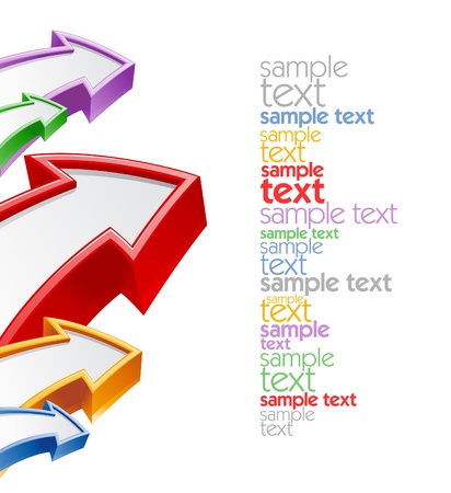 Colored arrows design template with place for textのイラスト素材