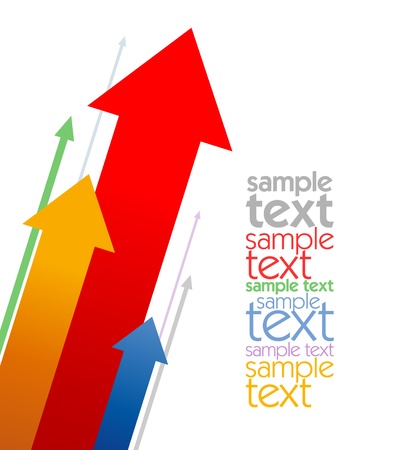 Colored arrows business design template with place for textのイラスト素材