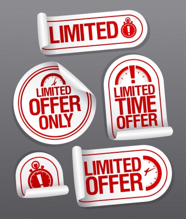Limited offer sale stickers set. Limited offer sale stickers set.
