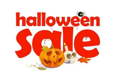 Halloween sale design written in letters of blood.のイラスト素材