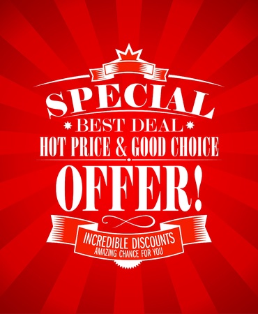 Best deal, special offer design template.のイラスト素材