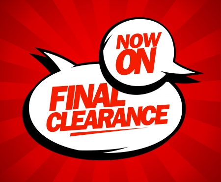 Final clearance design in pop-art style.のイラスト素材