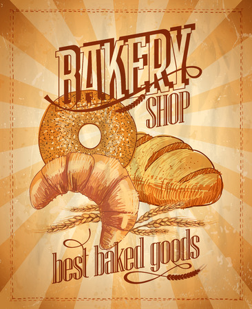 Bakery shop vintage design.のイラスト素材