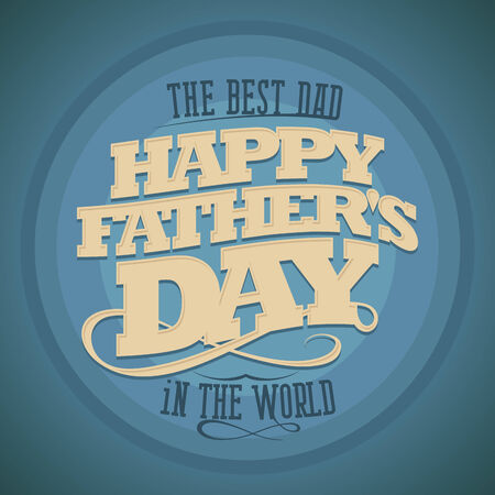 Happy Father's day typographical background.のイラスト素材