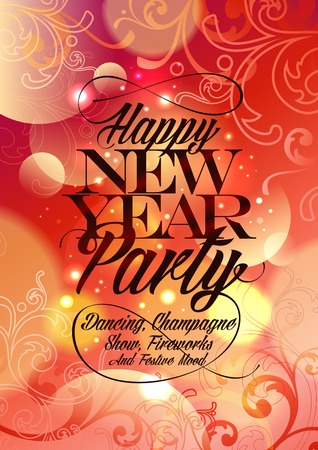 New Year Party vintage design. Eps10のイラスト素材