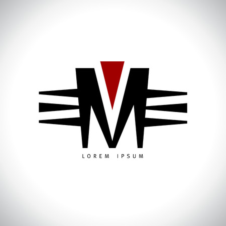 Letter M vector  template.のイラスト素材