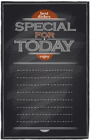 Special for today chalkboard menu list with place for text.のイラスト素材