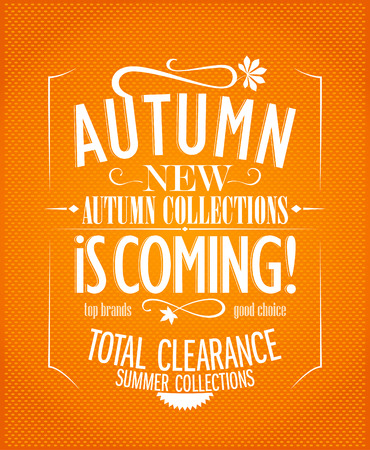 New autumn collections advertisement design.のイラスト素材