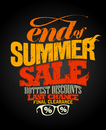 End of summer sale design, final clearance.のイラスト素材