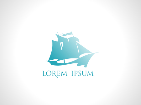 Sailing retro ship icon designのイラスト素材