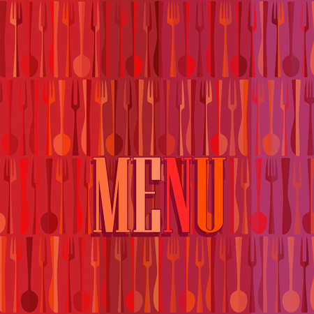 Fashion modern restaurant or cafe menu card design, bright red mockupのイラスト素材