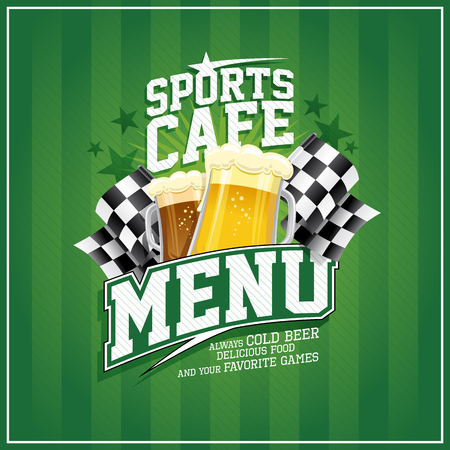 Sports cafe menu icon.のイラスト素材