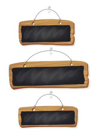 Empty chalkboards set icon.のイラスト素材