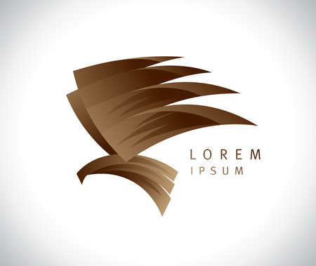 Flying eagle bird icon concept, branding identity.のイラスト素材