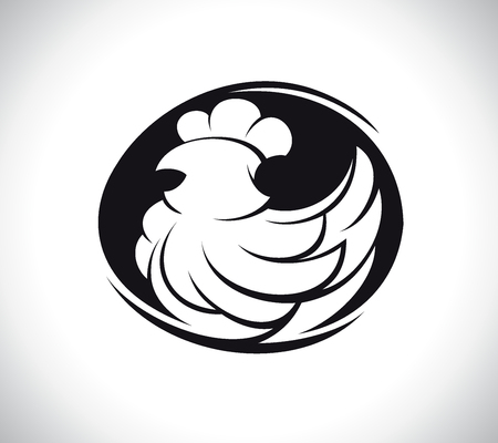Hen silhouette symbol conceptのイラスト素材