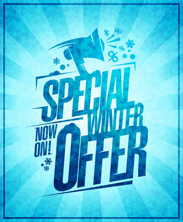 Special winter offer, winter sale vector banner conceptのイラスト素材