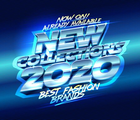 New collections 2020, best fashion brands already available banner designのイラスト素材