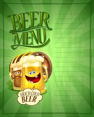 Beer menu list design concept, copy space for textのイラスト素材