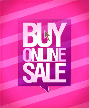 Buy online sale vector web banner or flyer design templateのイラスト素材