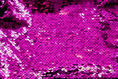 Bright ultraviolet glance background made of two-sided sequins. Holiday concept.の写真素材