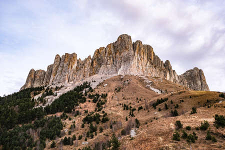 Powerful beautiful rocky mountainsの写真素材