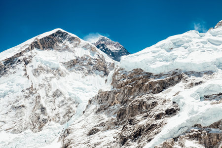 Everest Mountain Peak. The top of the world. Himalaya.