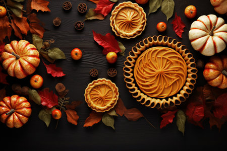 Thanksgiving Day holiday food.の素材