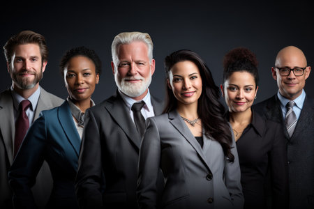 Portraits of people of different ethnicities and age groups.の素材