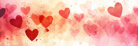 Valentine's day greeting banner with copyspace for text.の素材