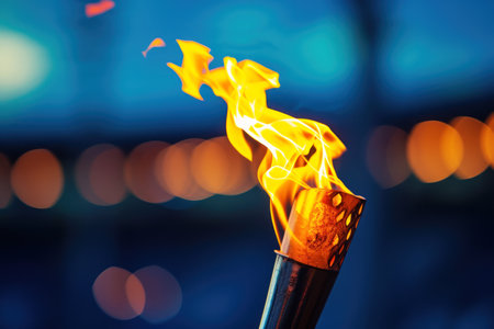 Fire in the Olympic torch.の素材