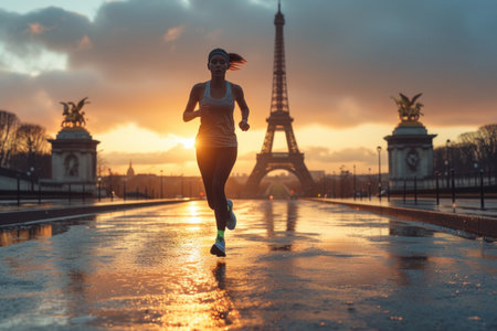 Girl and dog reading book together.の素材